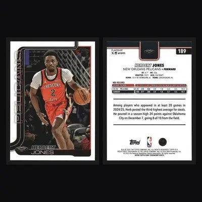 2025-26 Topps Herbert Jones #189 New Orleans Pelicans - Basketball Card Single
