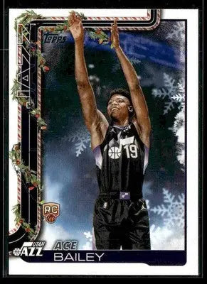 2025-26 Topps Holiday Ace Bailey #H165 Base RC Utah Jazz - Basketball Card Single