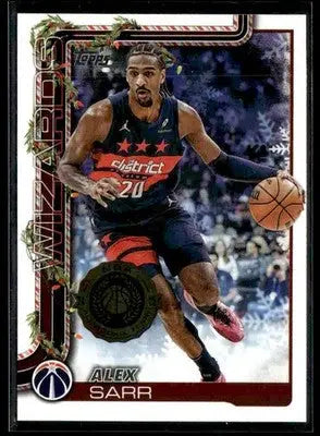 2025-26 Topps Holiday Alex Sarr #H75 Washington Wizards - Basketball Card Single