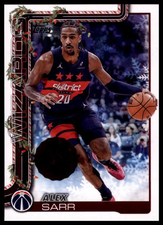 2025-26 Topps Holiday Alex Sarr #H75 Washington Wizards Basketball Card NBA