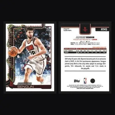 2025-26 Topps Holiday Alperen Sengun #H145 Houston Rockets - Basketball Card Single
