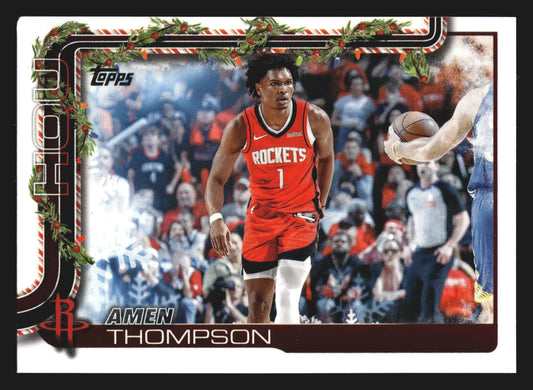 2025-26 Topps Holiday Amen Thompson #H141 Houston Rockets - Basketball Card Single
