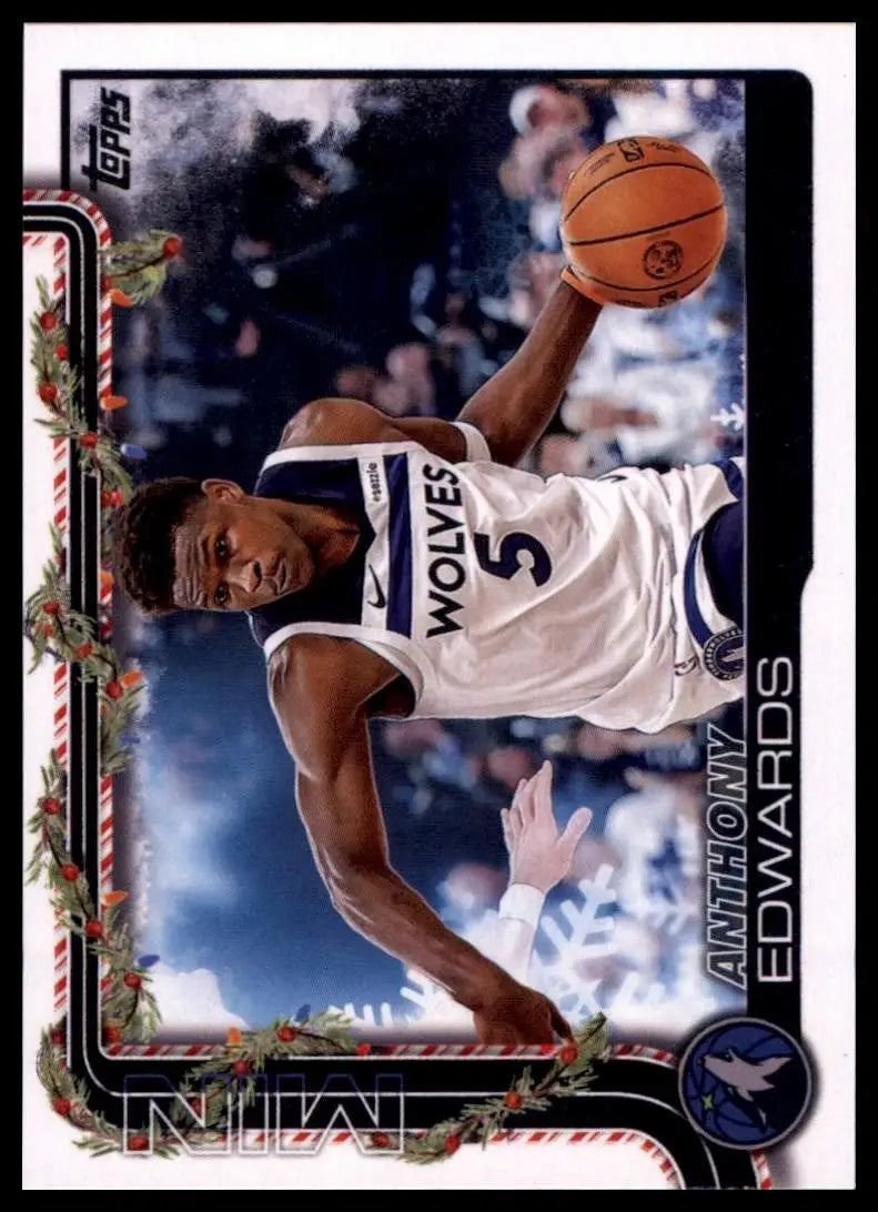 2025-26 Topps Holiday Anthony Edwards #H84 Minnesota Timberwolves Basketball NBA - Basketball Card Single