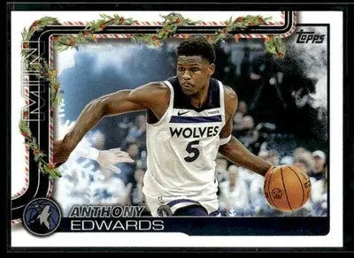 2025-26 Topps Holiday Anthony Edwards #SSB-AE SSP Back Variations Timberwolves