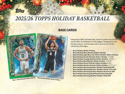 2025-26 Topps Holiday Basketball Mega Box | Columbia Sports Cards - Sports Card Hobby Boxes