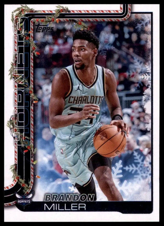 2025-26 Topps Holiday Brandon Miller #H54 Charlotte Hornets Basketball Card NBA