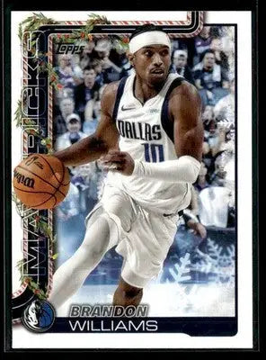 2025-26 Topps Holiday Brandon Williams #H138 Dallas Mavericks - Basketball Card Single