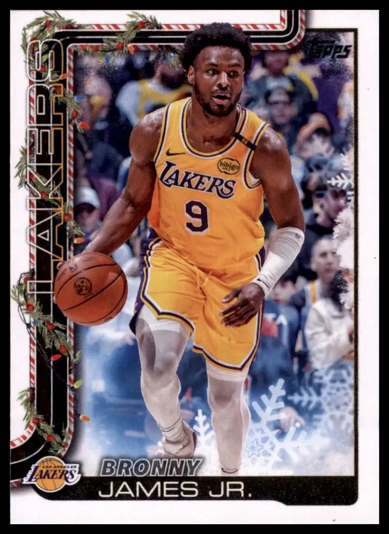 2025-26 Topps Holiday Bronny James Jr #H121 Los Angeles Lakers Basketball Card - Basketball Card Single
