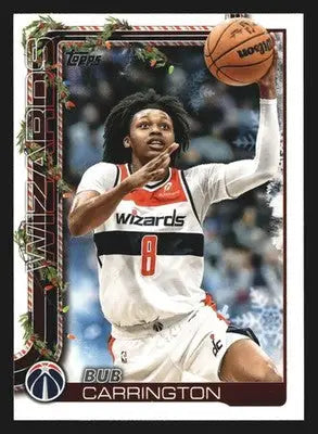 2025-26 Topps Holiday Bub Carrington #H76 Wizards - Basketball Card Single