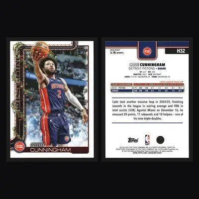 2025-26 Topps Holiday Cade Cunningham #H32 Detroit Pistons