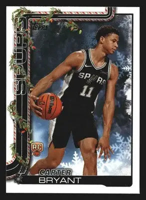 2025-26 Topps Holiday Carter Bryant #H174 San Antonio Spurs RC - Basketball Card Single