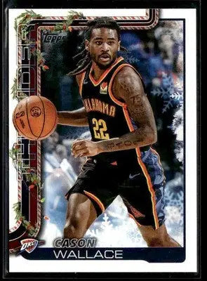 2025-26 Topps Holiday Cason Wallace #H94 Oklahoma City Thunder - Basketball Card Single
