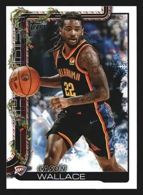 2025-26 Topps Holiday Cason Wallace #H94 Thunder - Basketball Card Single