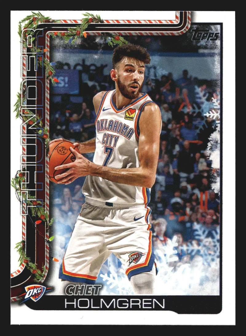 2025-26 Topps Holiday Chet Holmgren #H93 Thunder - Basketball Card Single