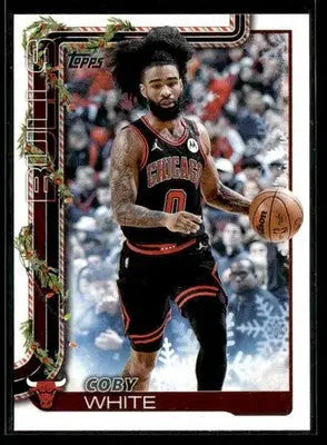 2025-26 Topps Holiday Coby White #H27 Base Chicago Bulls - Basketball Card Single