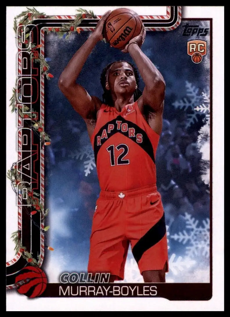 2025-26 Topps Holiday Collin Murray Boyles Rookie #H169 Toronto Raptors Card NBA - Basketball Card Single