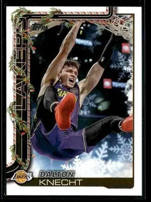 2025-26 Topps Holiday Dalton Knecht #H122 Los Angeles Lakers - Basketball Card Single