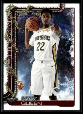 2025-26 Topps Holiday Derik Queen #H173 RC New Orleans Pelicans