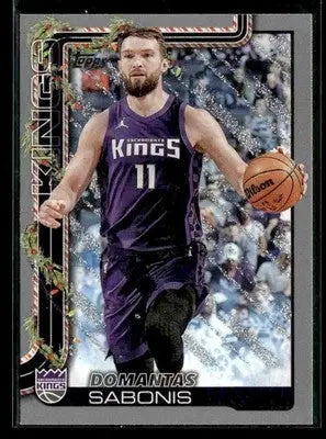 2025-26 Topps Holiday Domantas Sabonis #H134 Glitter Holiday Sacramento Kings - Basketball Card Single