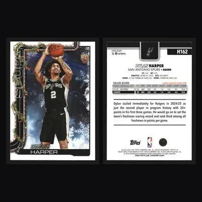 2025-26 Topps Holiday Dylan Harper #H162 RC Rookie San Antonio Spurs - Basketball Card Single