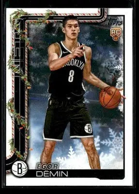 2025-26 Topps Holiday Egor Demin #H168 RC Brooklyn Nets - Basketball Card Single