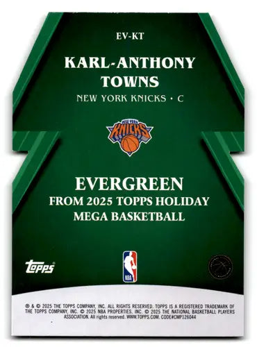 2025-26 Topps Holiday Evergreen #EV-KT Karl-Anthony Towns NM-MT Knicks ID:80371 - Basketball Card Single