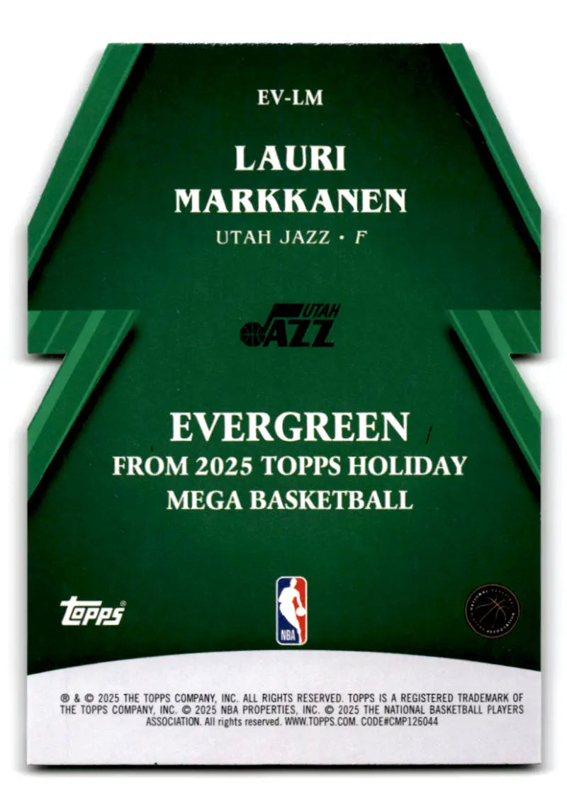 2025-26 Topps Holiday Evergreen #EV-LM Lauri Markkanen NM-MT Jazz ID:80188 - Basketball Card Single