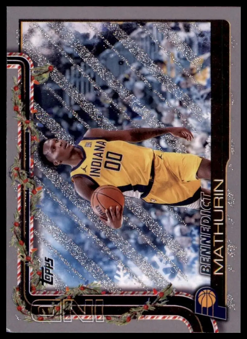 2025-26 Topps Holiday Glitter Benedict Mathurin #H39 Indiana Pacers Basketball