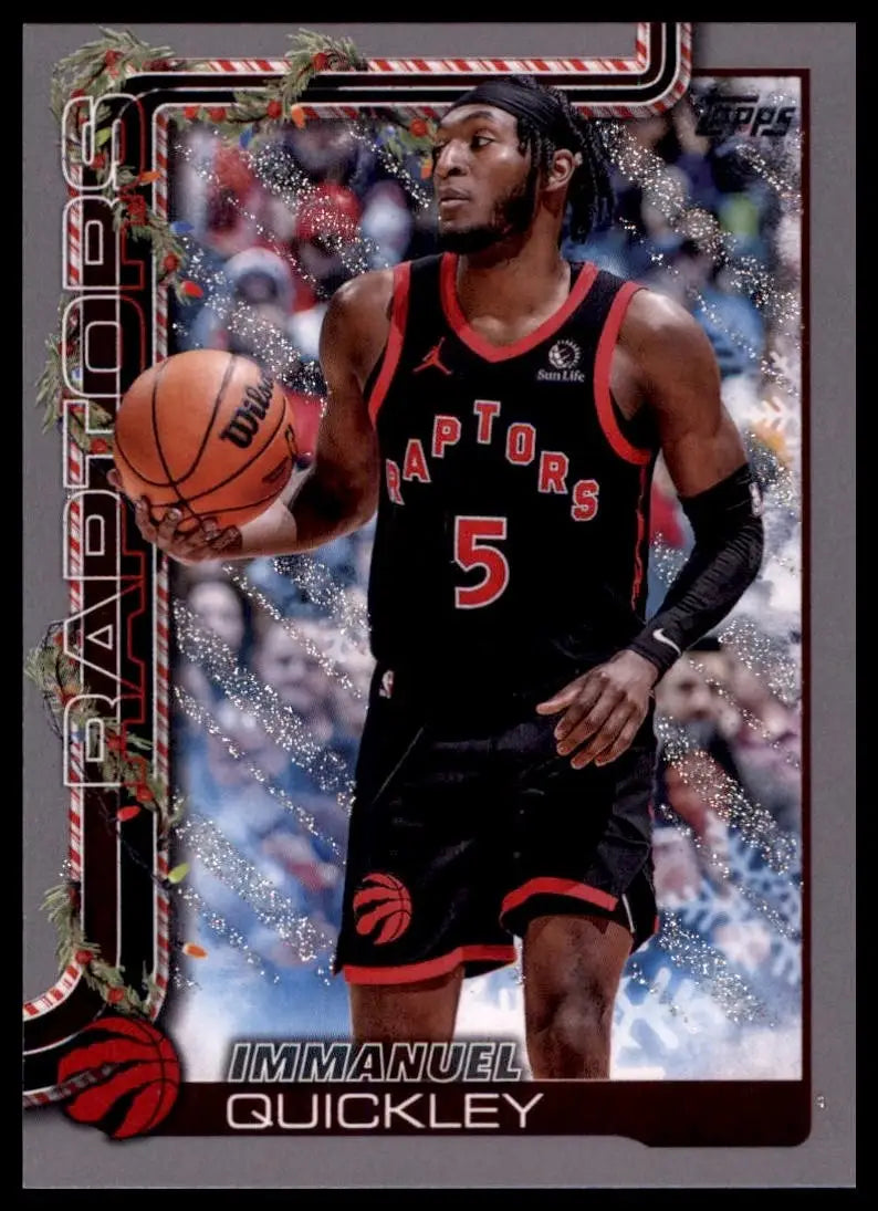 2025-26 Topps Holiday Glitter Immanuel Quickley #H26 Immanuel Quickley Raptors - Basketball Card Single