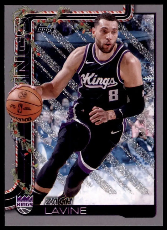 2025-26 Topps Holiday Glitter Zach Lavine #H130 Sacramento Kings Basketball Card