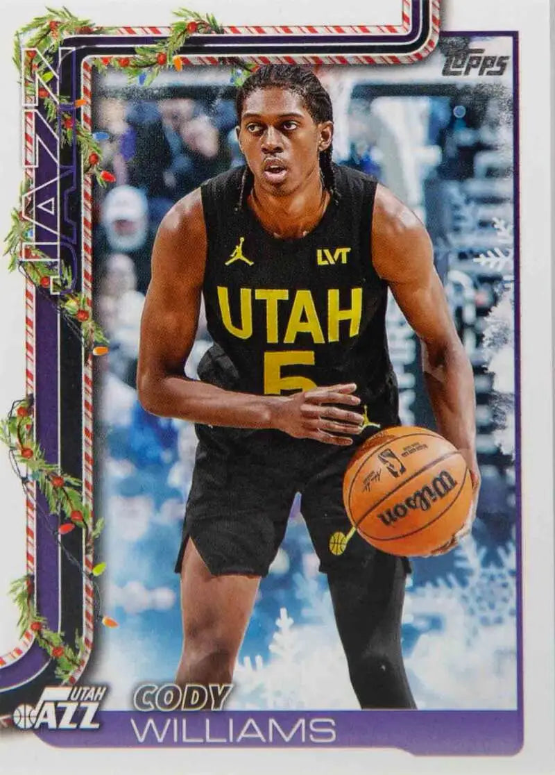 2025-26 Topps Holiday #H102 Cody Williams NM-MT Jazz ID:80915 - Basketball Card Single