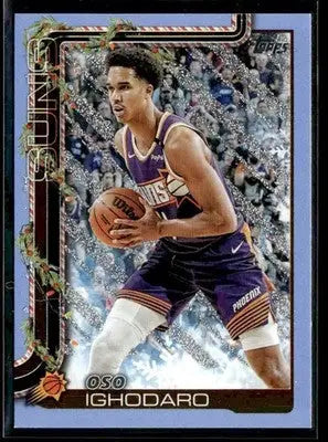 2025-26 Topps Holiday #H128 Oso Ighodaro Light Blue and White Glitter Holiday - Basketball Card Single