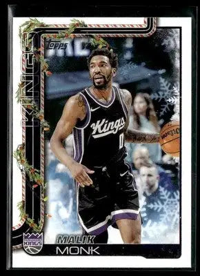 2025-26 Topps Holiday #H131 Malik Monk Base Sacramento Kings - Basketball Card Single