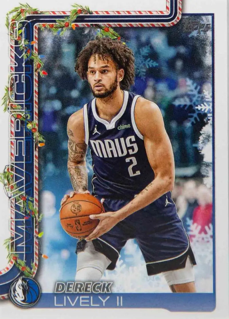 2025-26 Topps Holiday #H139 Dereck Lively II NM-MT Mavericks ID:80981 - Basketball Card Single