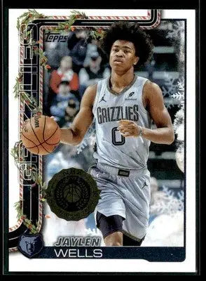 2025-26 Topps Holiday #H147 Jaylen Wells Base Memphis Grizzlies - Basketball Card Single