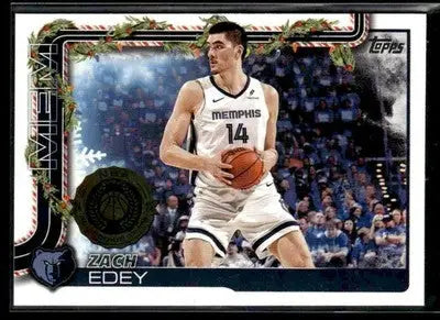 2025-26 Topps Holiday #H150 Zach Edey Base Memphis Grizzlies - Basketball Card Single