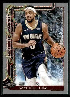 2025-26 Topps Holiday #H155 CJ McCollum Glitter Holiday - Basketball Card Single