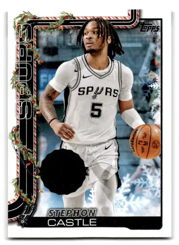 2025-26 Topps Holiday #H158 Stephon Castle NM-MT Spurs ID:80057 - Basketball Card Single