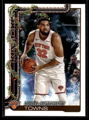 2025-26 Topps Holiday #H16 Karl-Anthony Towns Base New York Knicks - Basketball Card Single