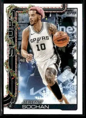 2025-26 Topps Holiday #H160 Jeremy Sochan - Basketball Card Single