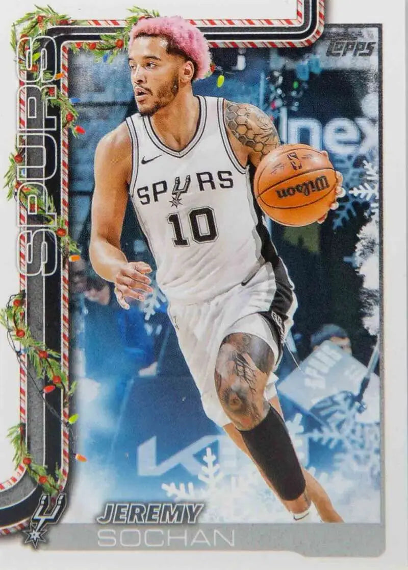 2025-26 Topps Holiday #H160 Jeremy Sochan NM-MT Spurs ID:80993 - Basketball Card Single