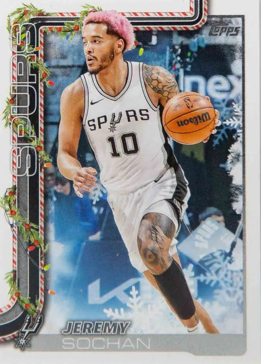 2025-26 Topps Holiday #H160 Jeremy Sochan NM-MT Spurs ID:80993 - Basketball Card Single