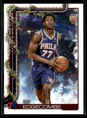 2025-26 Topps Holiday #H163 VJ Edgecombe RC Philadelphia 76ers - Basketball Card Single