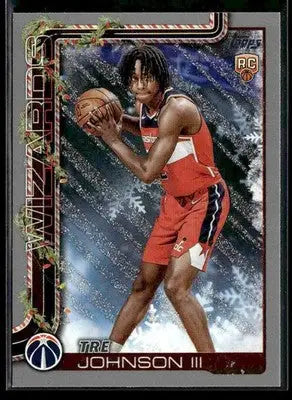 2025-26 Topps Holiday #H166 Tre Johnson III Glitter Holiday - Basketball Card Single