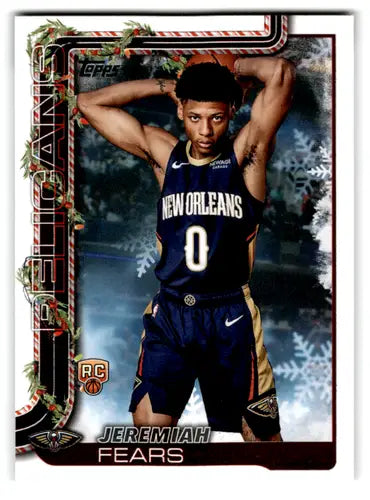 2025-26 Topps Holiday #H167 Jeremiah Fears NM-MT RC Rookie Pelicans ID:80364 - Basketball Card Single