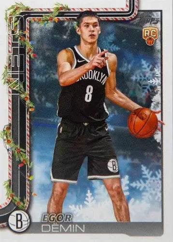 2025-26 Topps Holiday #H168 Egor Demin NM-MT RC Rookie Nets ID:80998 - Basketball Card Single