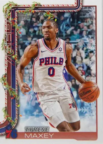 2025-26 Topps Holiday #H17 Tyrese Maxey NM-MT 76ers ID:80718 - Basketball Card Single