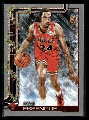 2025-26 Topps Holiday #H172 Noa Essengue Glitter Holiday RC Chicago Bulls - Basketball Card Single