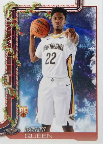 2025-26 Topps Holiday #H173 Derik Queen NM-MT RC Rookie Pelicans ID:81001 - Basketball Card Single