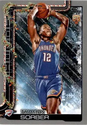 2025-26 Topps Holiday #H175 Thomas Sorber Glitter Holiday - Basketball Card Single